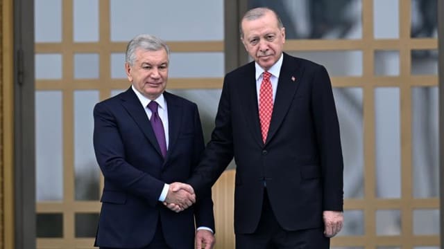 Turkish and Uzbek leaders meet