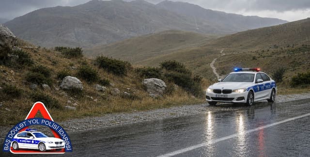 Yol Polisi yağışlı hava şəraiti ilə bağlı sürücülərə çağırış edib