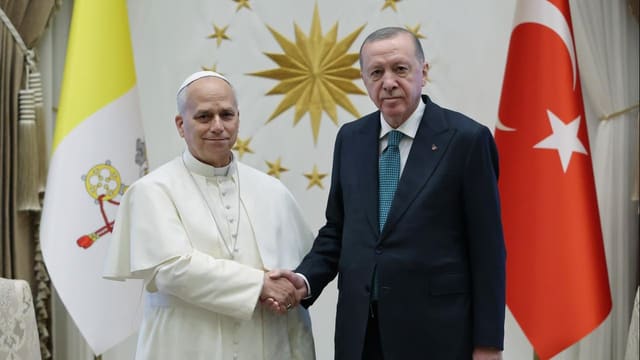 Ərdoğan Papa XIV Leo ilə görüşüb