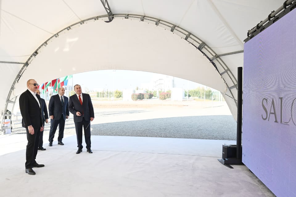 Prezident Ağdam Sənaye Parkında "Saloğlu Qarabağ" MMC-nin istehsal müəssisəsinin təməlini qoyub