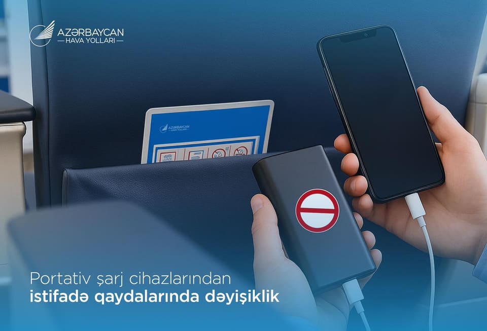 Təyyarədə “powerbank” istifadəsi qadağan edilir