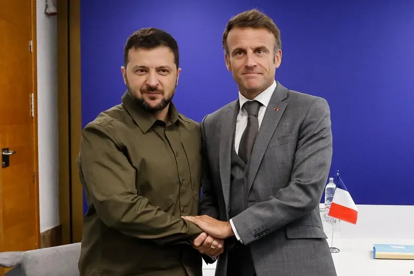 Makron və Zelenski danışıqlar aparıb