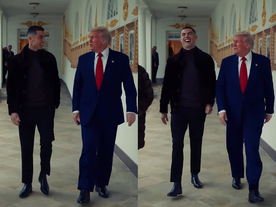 Tramp Ronaldo ilə Ağ Evi gəzib