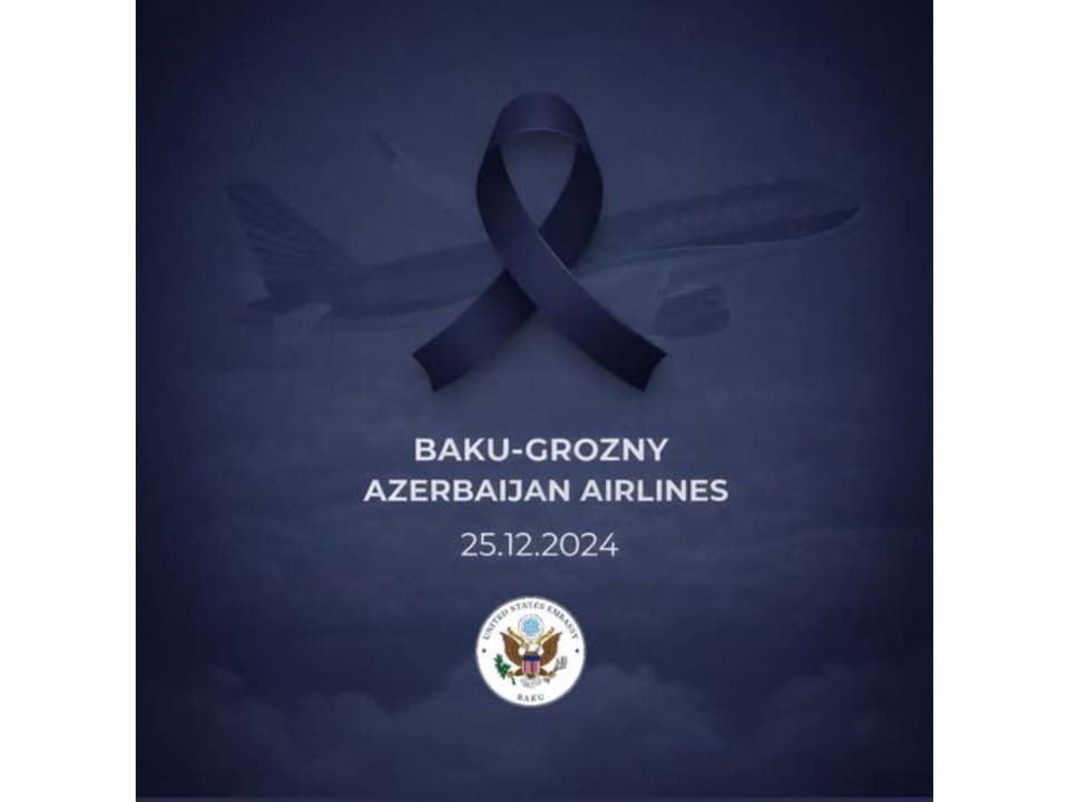 ABŞ səfirliyi AZAL təyyarəsinin qəzaya uğramasının ildönümü ilə bağlı başsağlığı verib
