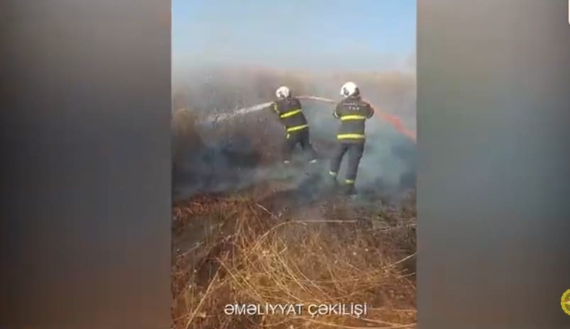 Cəbrayıl və Füzulidə baş verən yanğın söndürülüb