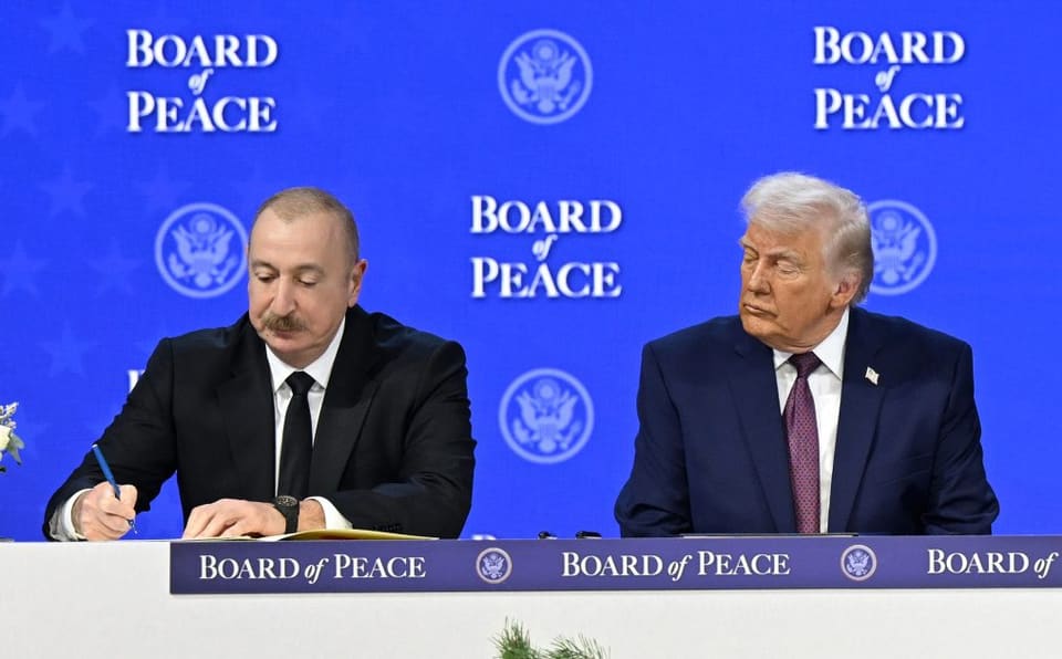 İlham Əliyev Azərbaycanın Sülh Şurasına təsisçi üzv dövlət qismində qoşulması barədə sənədi imzalayıb