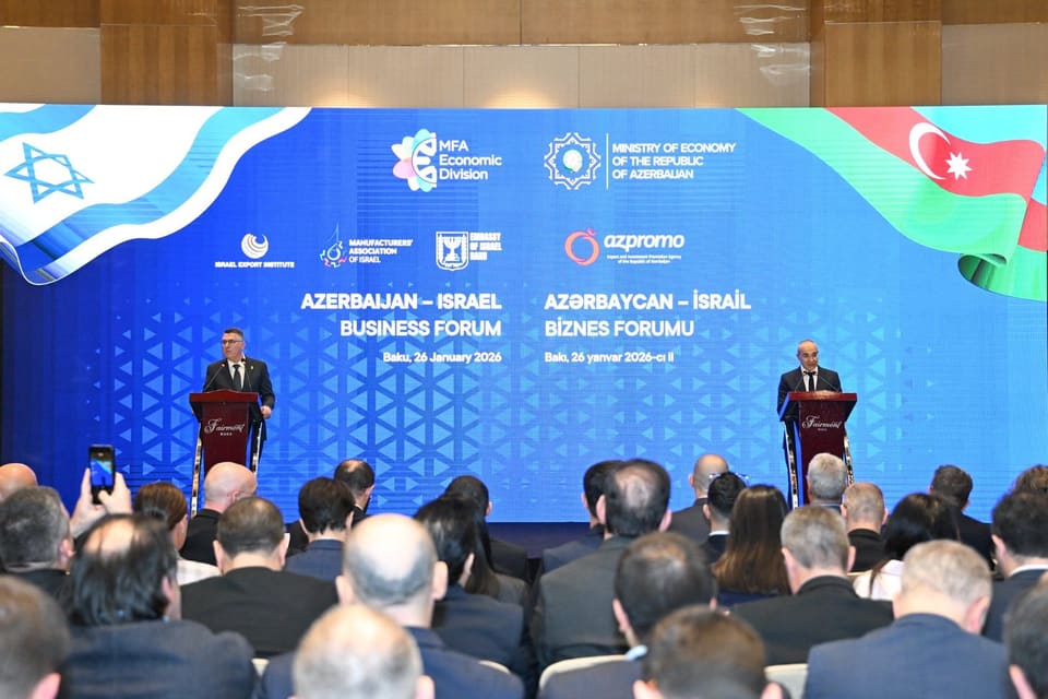 Bakıda Azərbaycan-İsrail Biznes Forumu keçirilib - FOTOLAR