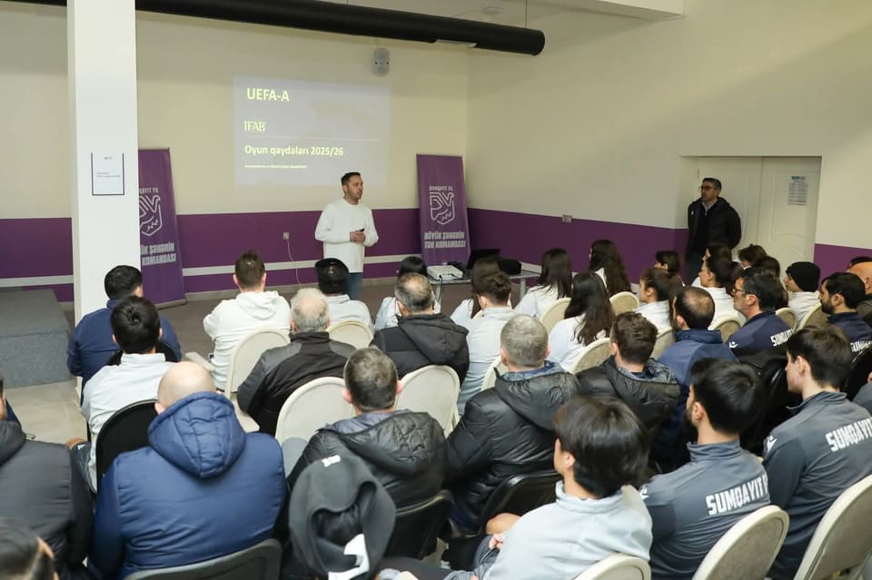 AFFA Hakimlər Komitəsi “Sumqayıt” FK-da oyun qaydaları ilə bağlı seminar keçirib