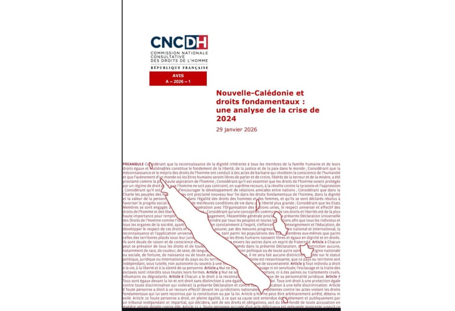 Kanakidə iğtişaşlar zamanı təhlükəsizlik qüvvələrinin fəaliyyəti və bütövlükdə məhkəmə sisteminin davranışı CNCDH-nin hesabatında tənqid edilib