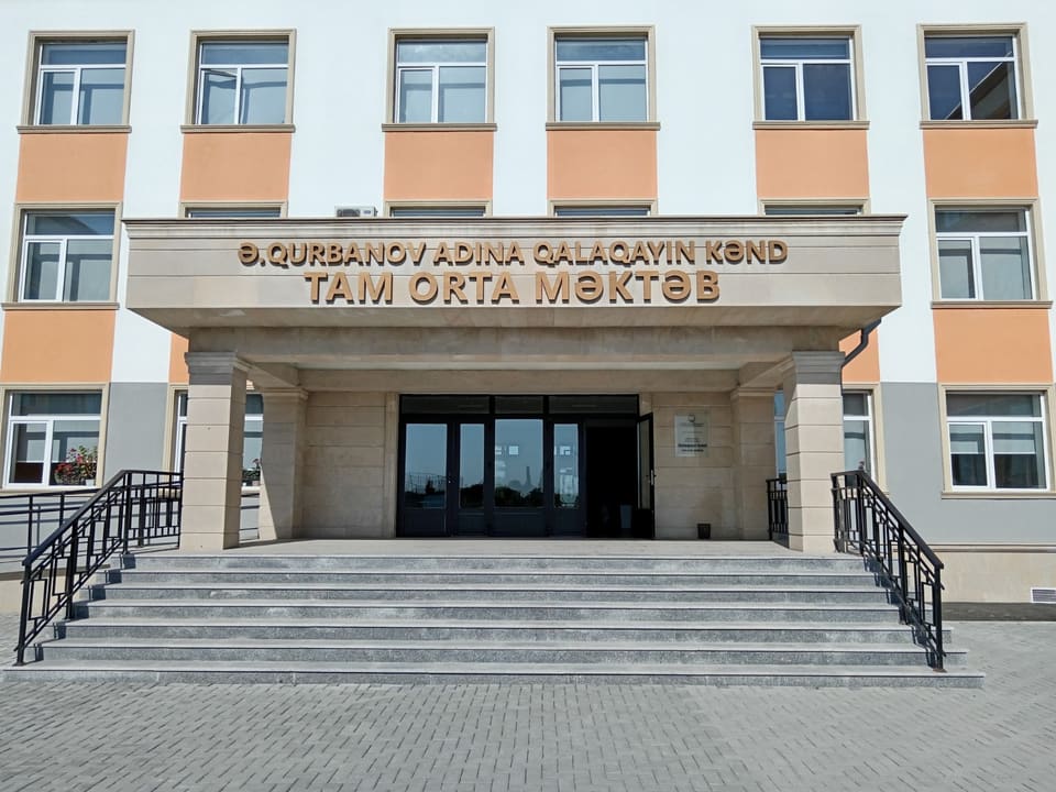  Sabirabadın Qalağayın kəndində yeni məktəb istifadəyə verilib - FOTOLAR