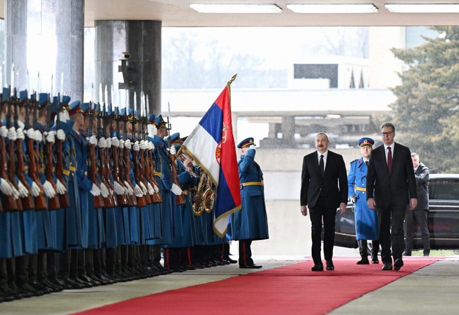 Prezident İlham Əliyevin Belqradda rəsmi qarşılanma mərasimi olub