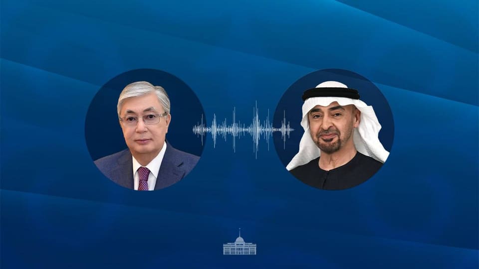 Tokayev BƏƏ prezidentinə dəstəyini ifadə edib