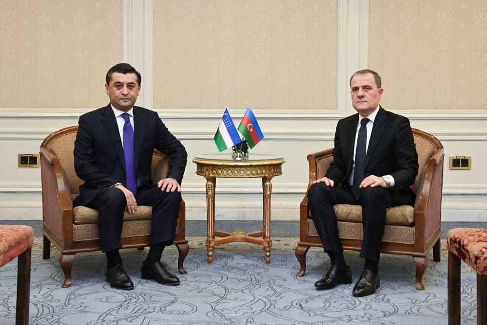 Ceyhun Bayramov həmkarı Baxtiyor Saidov ilə görüşüb - FOTO