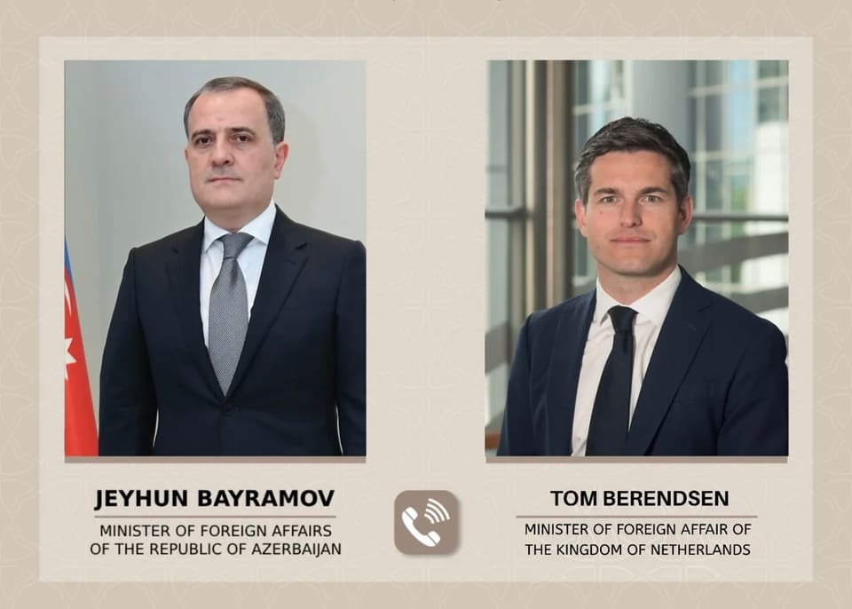 Ceyhun Bayramov niderlandlı həmkarı ilə müzakirə aparıb - YENİLƏNİB