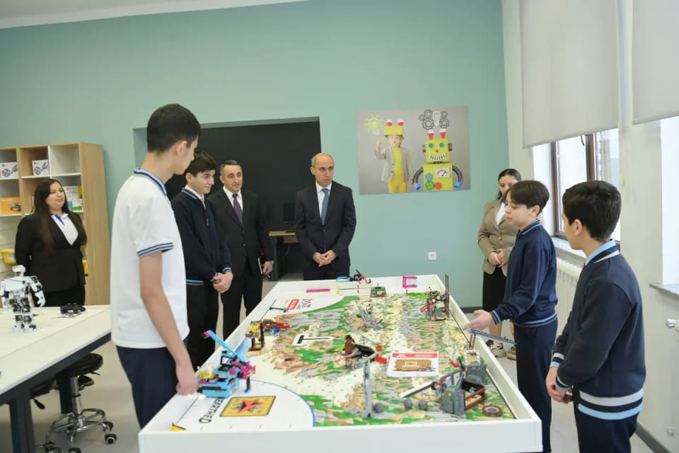 Elm və təhsil naziri Şuşada tədris prosesini izləyib - FOTO