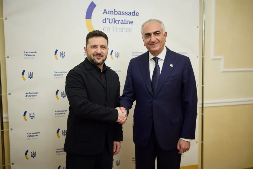 Volodimir Zelenski Rza Pəhləvi ilə görüşüb