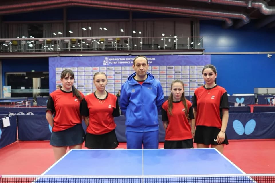 Azərbaycanın qadın stolüstü tennisçiləri Avrasiya Liqasında gümüş medal qazanıblar