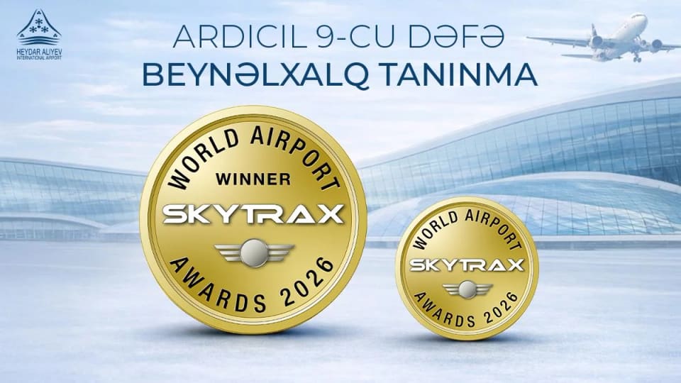 Heydər Əliyev Beynəlxalq Aeroportu mükafata layiq görülüb
