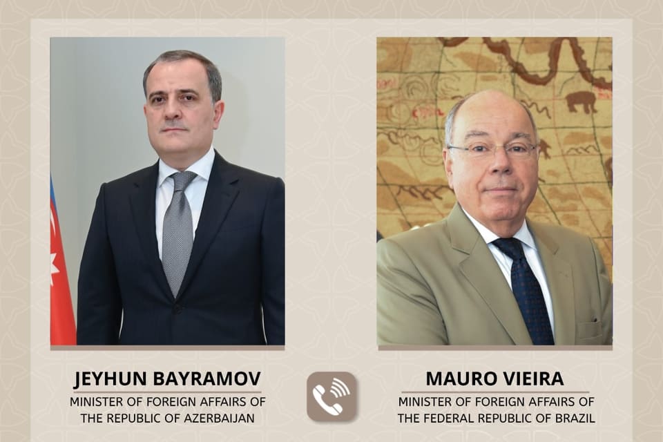 Azərbaycan və Braziliya XİN rəhbərləri ikitərəfli və çoxtərəfli əməkdaşlığı müzakirə ediblər