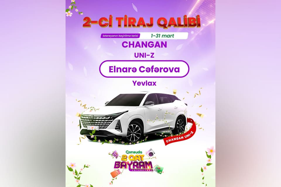 Yevlaxlı müştəri Changan UNI-Z qazandı