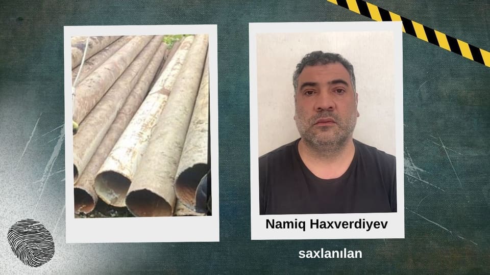 Ağsuda su borularını oğurlayan şəxs saxlanılıb
