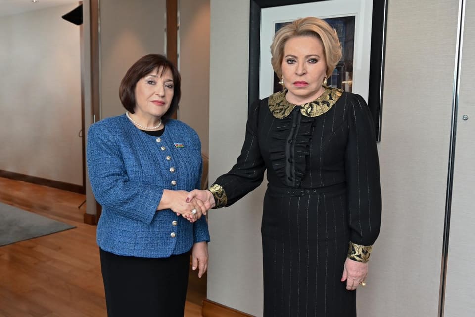Sahibə Qafarova Rusiya Federal Məclisi Federasiya Şurasının sədri ilə görüşüb