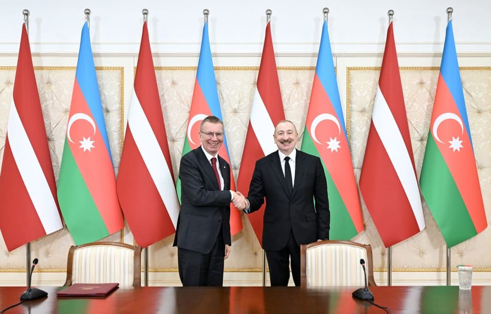 İlham Əliyev: Strateji Tərəfdaşlıq haqqında Bəyannamə Azərbaycan–Latviya münasibətlərini yüksək səviyyəyə qaldırıb