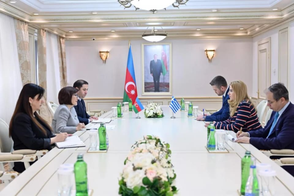 Sahibə Qafarova Yunanıstanın Azərbaycandakı səfiri ilə görüşüb