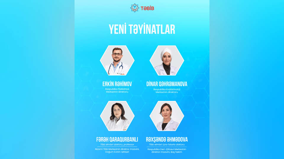 TƏBİB-in tabeliyindəki tibb müəssisələrində yeni təyinatlar olub - SİYAHI