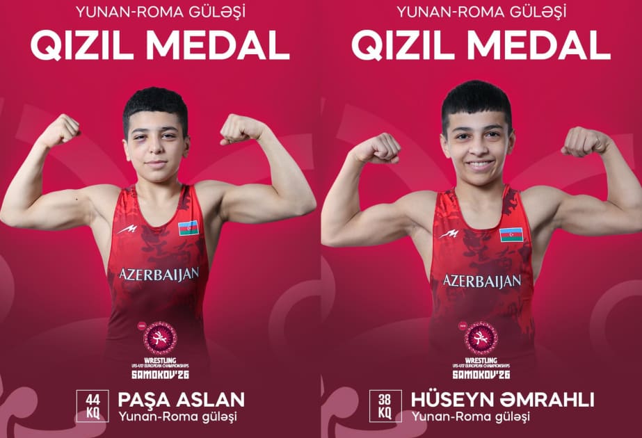 Azərbaycanın iki yunan-Roma güləşçisi Avropa çempionu olub