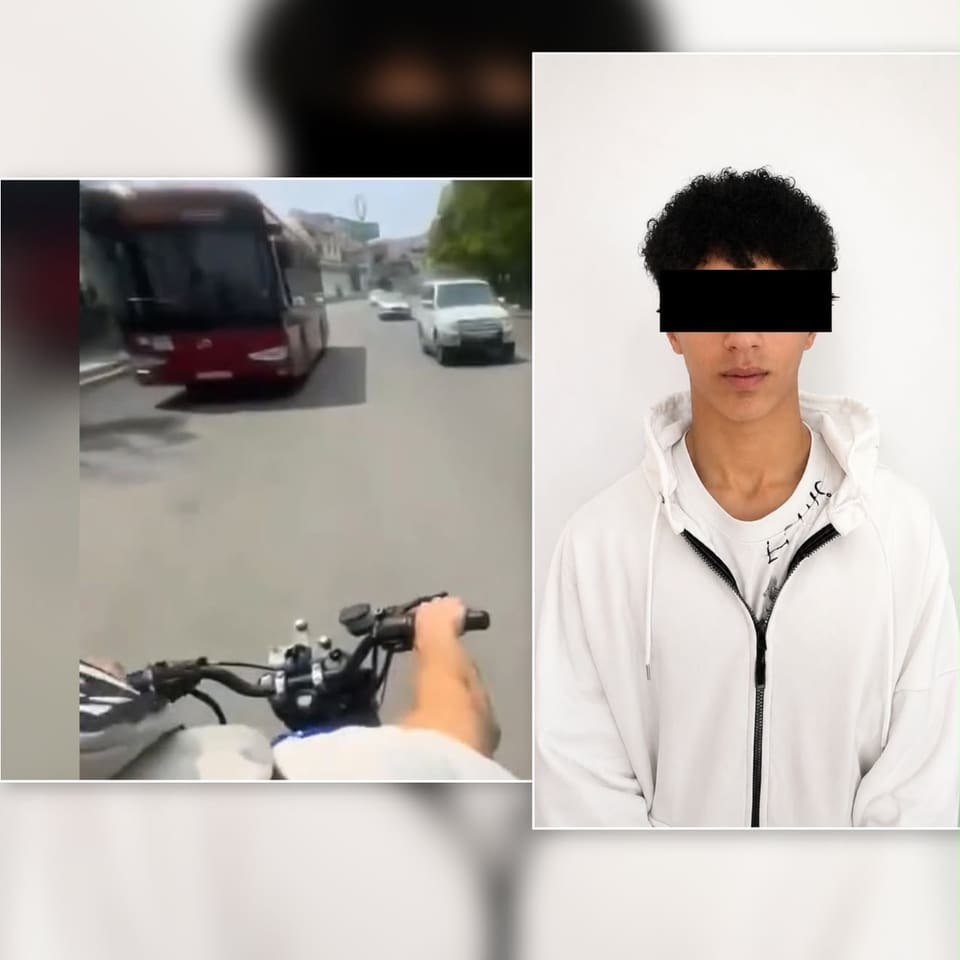 Təhlükəli motosiklet sürücüsü saxlanılıb
