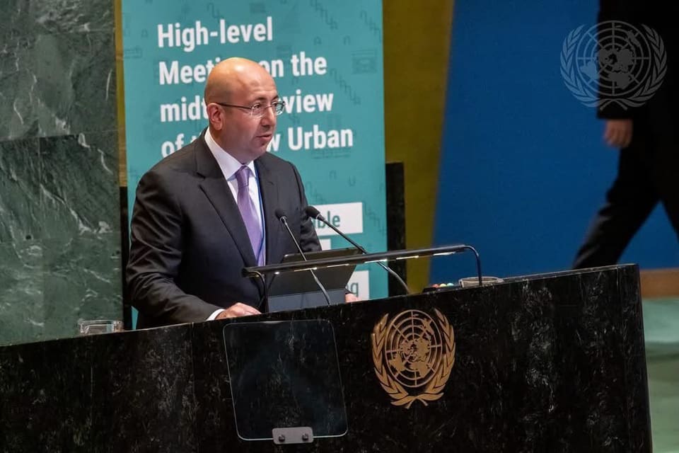 Anar Quliyev BMT Baş Assambleyasının yüksəksəviyyəli iclasında Azərbaycanın milli bəyanatını təqdim edib