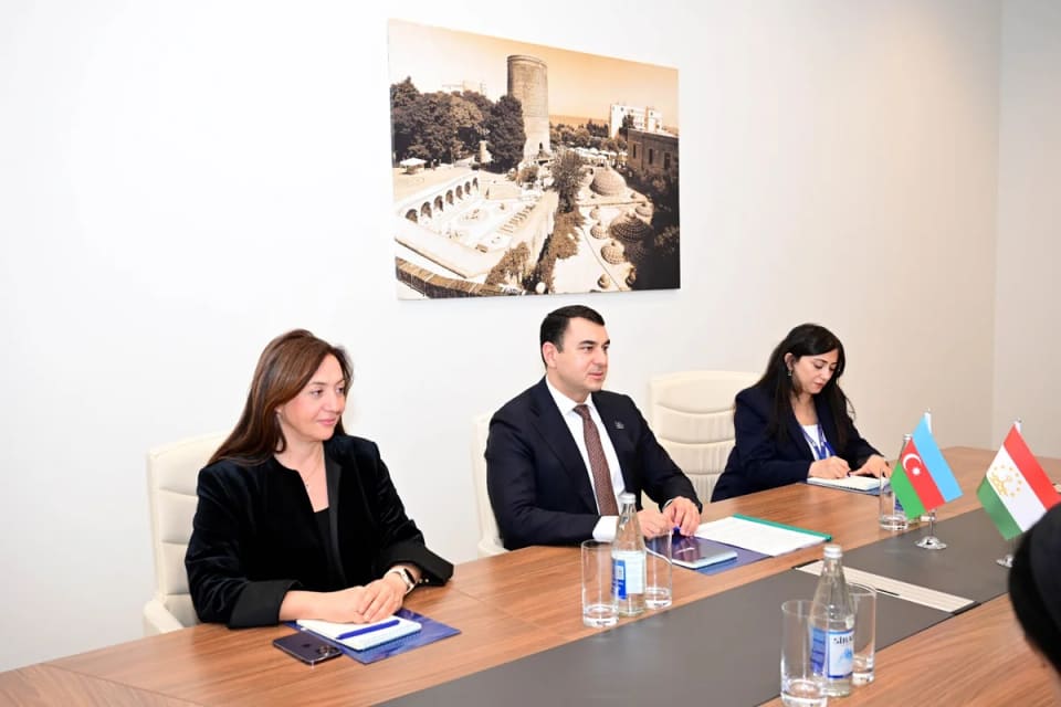 Adil Kərimli Tacikistanın mədəniyyət naziri ilə görüşüb