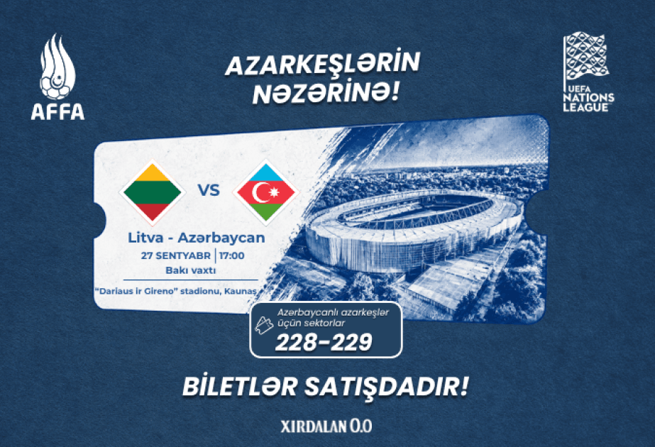AFFA Litva – Azərbaycan oyunu ilə bağlı azarkeşlərə müraciət edib