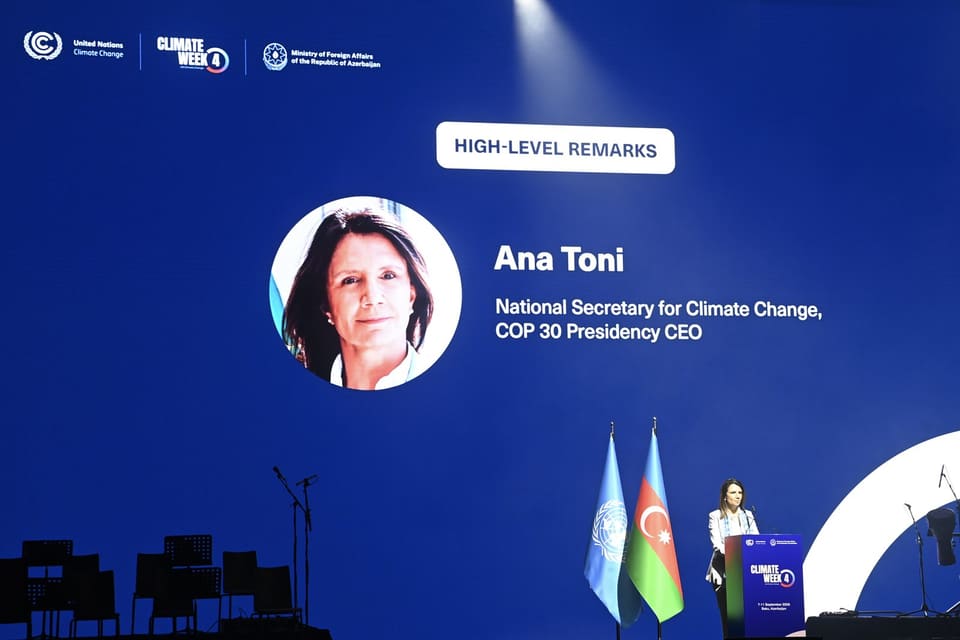 Ana Toni: COP31-də əsas diqqət iqlim öhdəliklərinin icrasına yönələcək