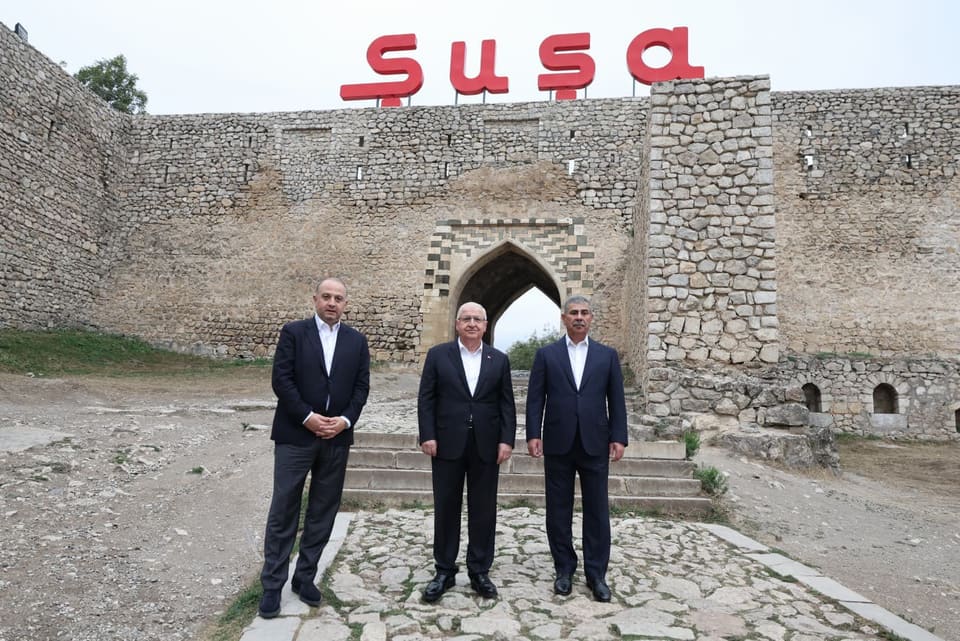 Azərbaycan, Türkiyə və Gürcüstan müdafiə nazirləri Şuşada görüşüb