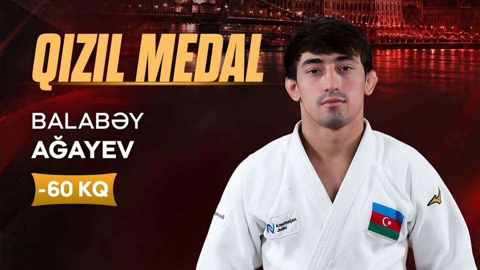 "Böyük Dəbilqə": Azərbaycan cüdoçusu Balabəy Ağayev qızıl medal qazanıb