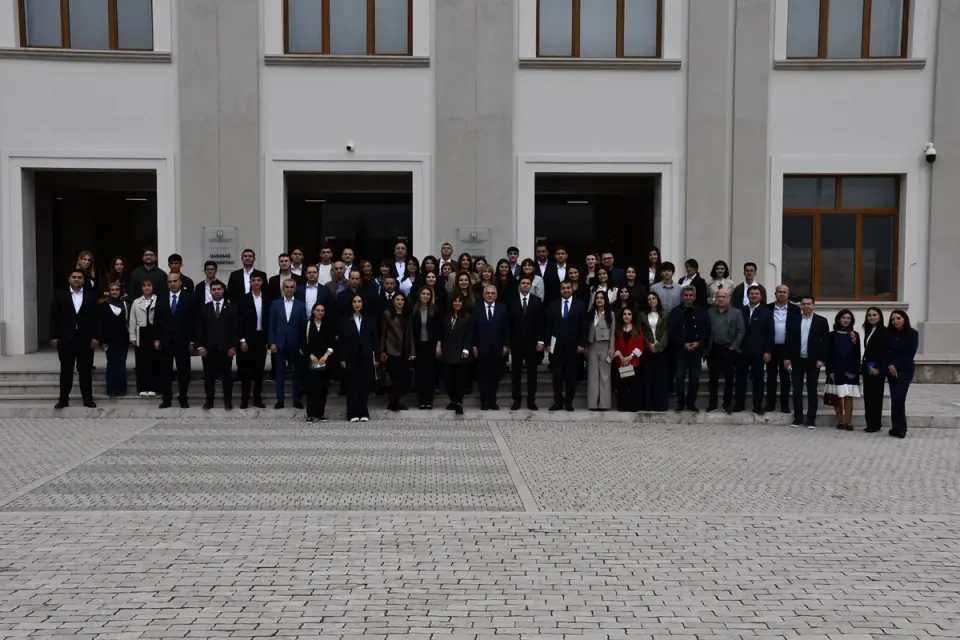 Əlaqələndirmə Qərargahının İşçi Qrupunun üzvləri Qarabağ Universitetində tələbələrlə görüş keçirib