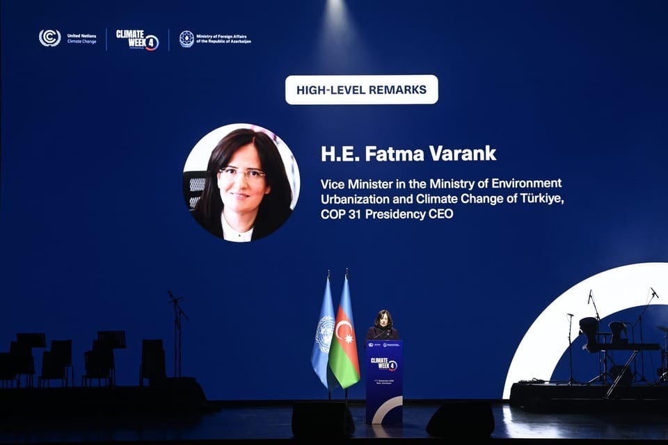 Fatma Varank: İqlim böhranı sərhəd tanımırsa, bizim də sərhədləri aşan iradə nümayiş etdirməyimiz lazımdır