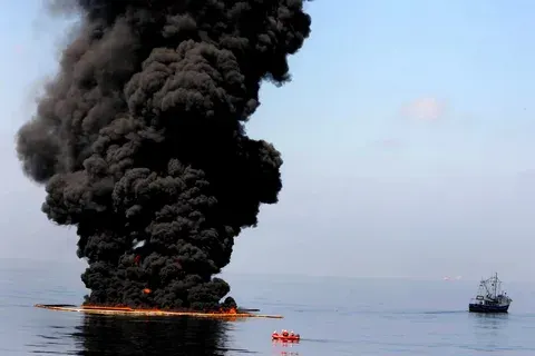 Hörmüz boğazında tankerdə partlayışdan sonra yanğın baş verib
