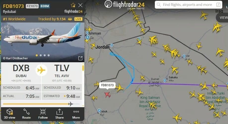 KİV: Dubaydan Tel-Əvivə uçan təyyarə qaçırılıb