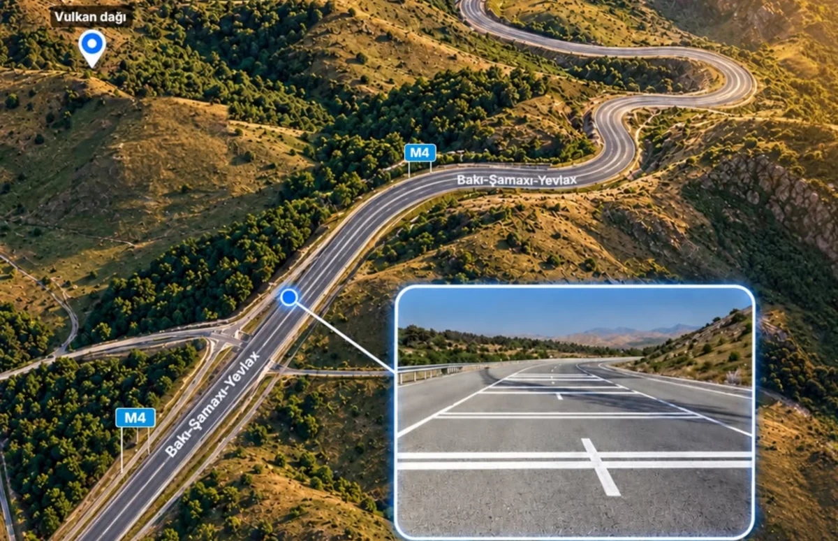 M4 yolunun Cəngi qəsəbəsindən keçən hissəsində yeni nişanlanma xətti çəkilib