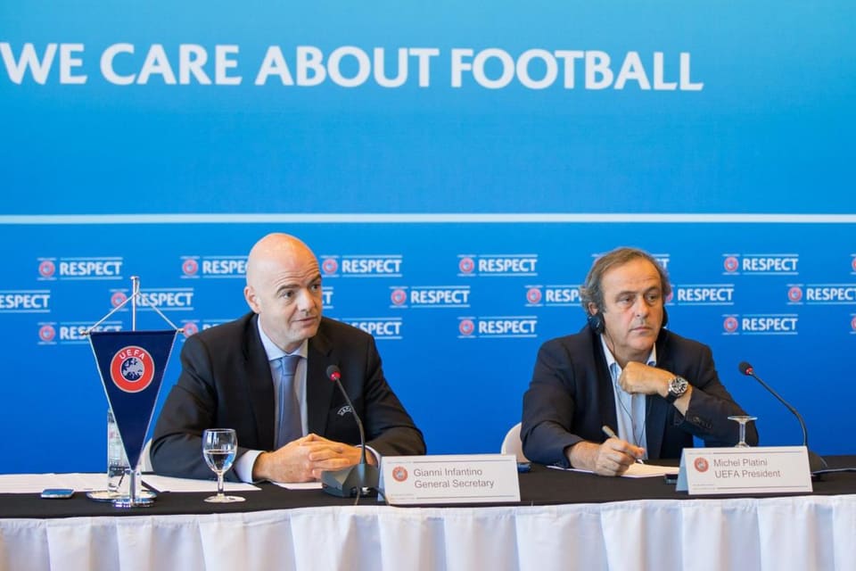 Platini urges Infantino to resign