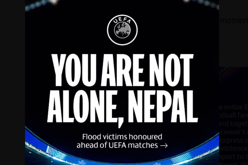 UEFA to honor victims of Nepal floods