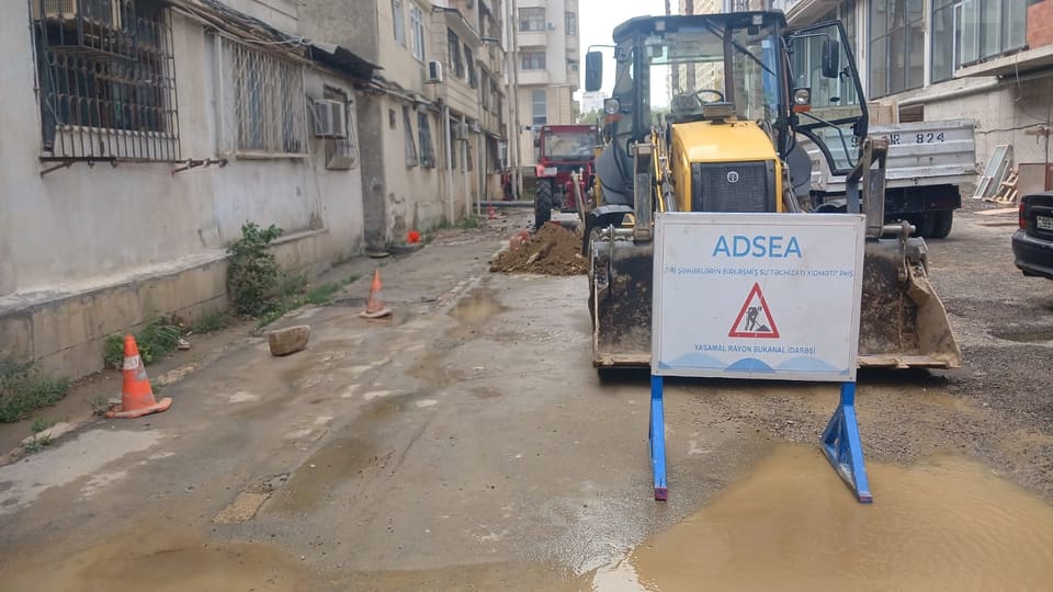 Yasamalda içməli su xəttində qəza baş verib