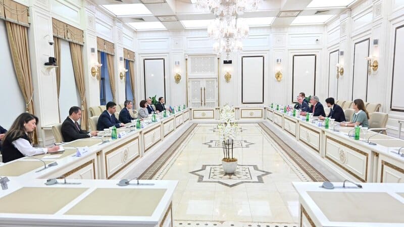 Sahibə Qafarova Britaniya rəsmisi ilə əməkdaşlığı müzakirə edib