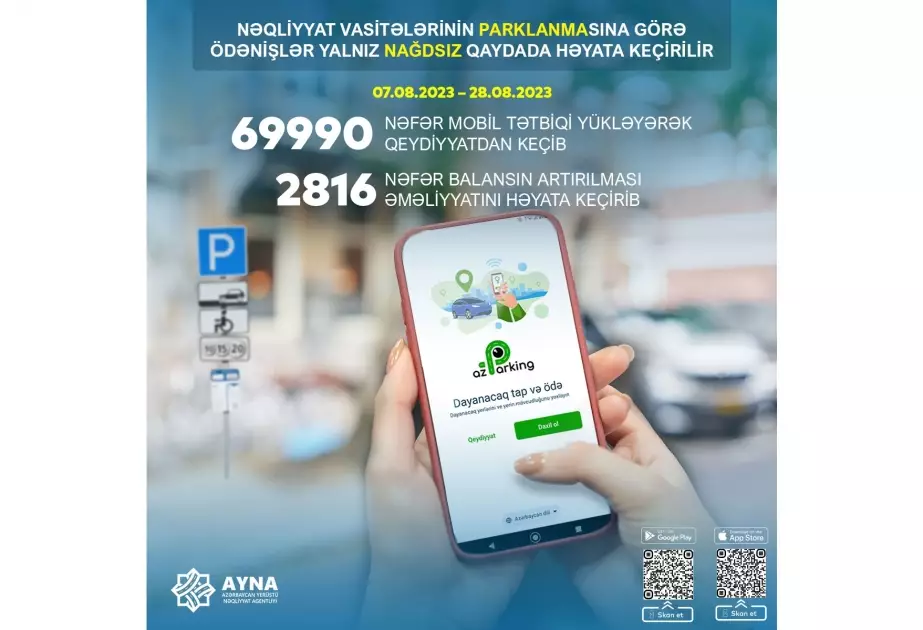 “AzParking” mobil tətbiq istifadəçilərinin sayı artıb