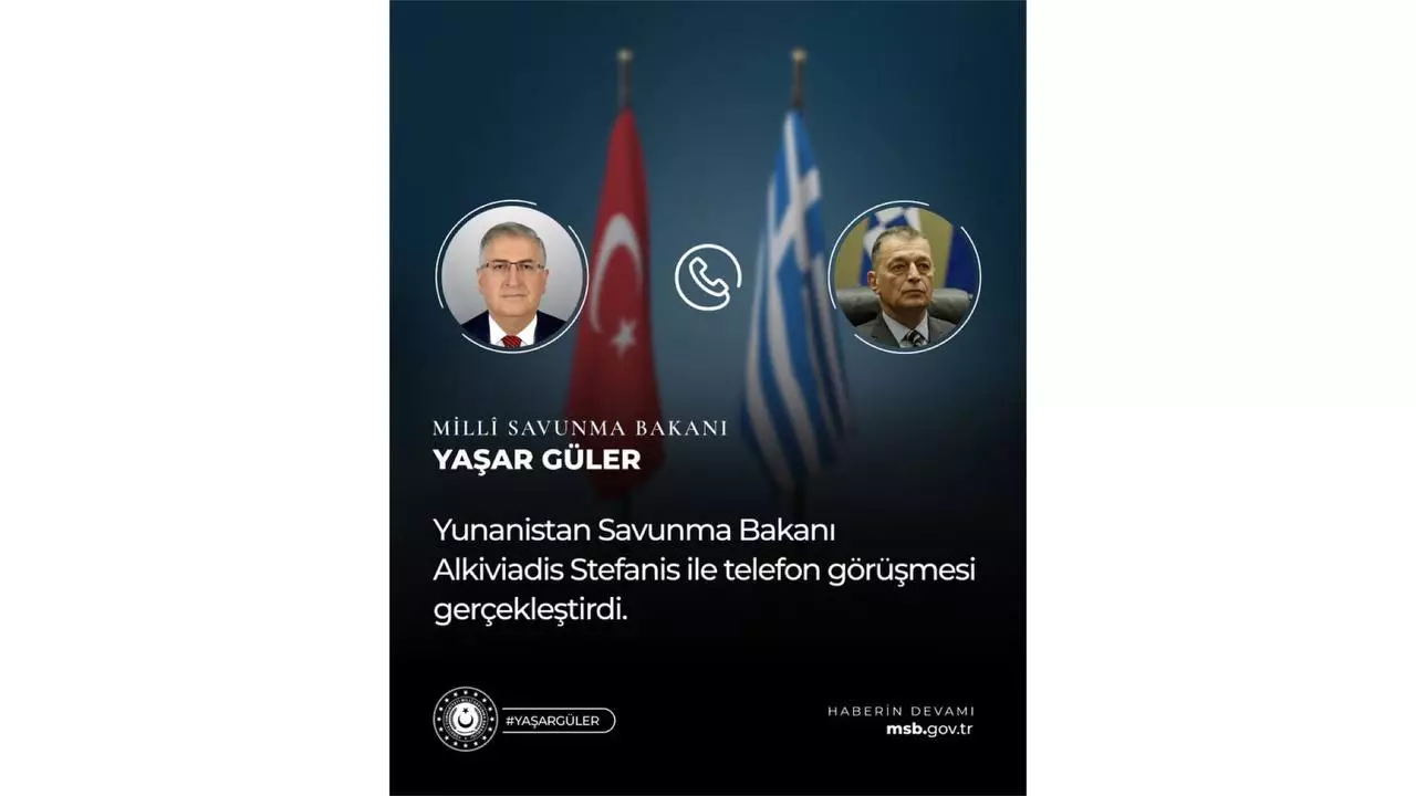 Türkiyə və Yunanıstan Müdafiə Nazirləri arasında telefon danışığı olub