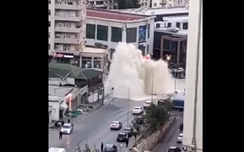 Yasamalda qəza baş verən yerdən su tamamilə çəkilib-YENİLƏNİB