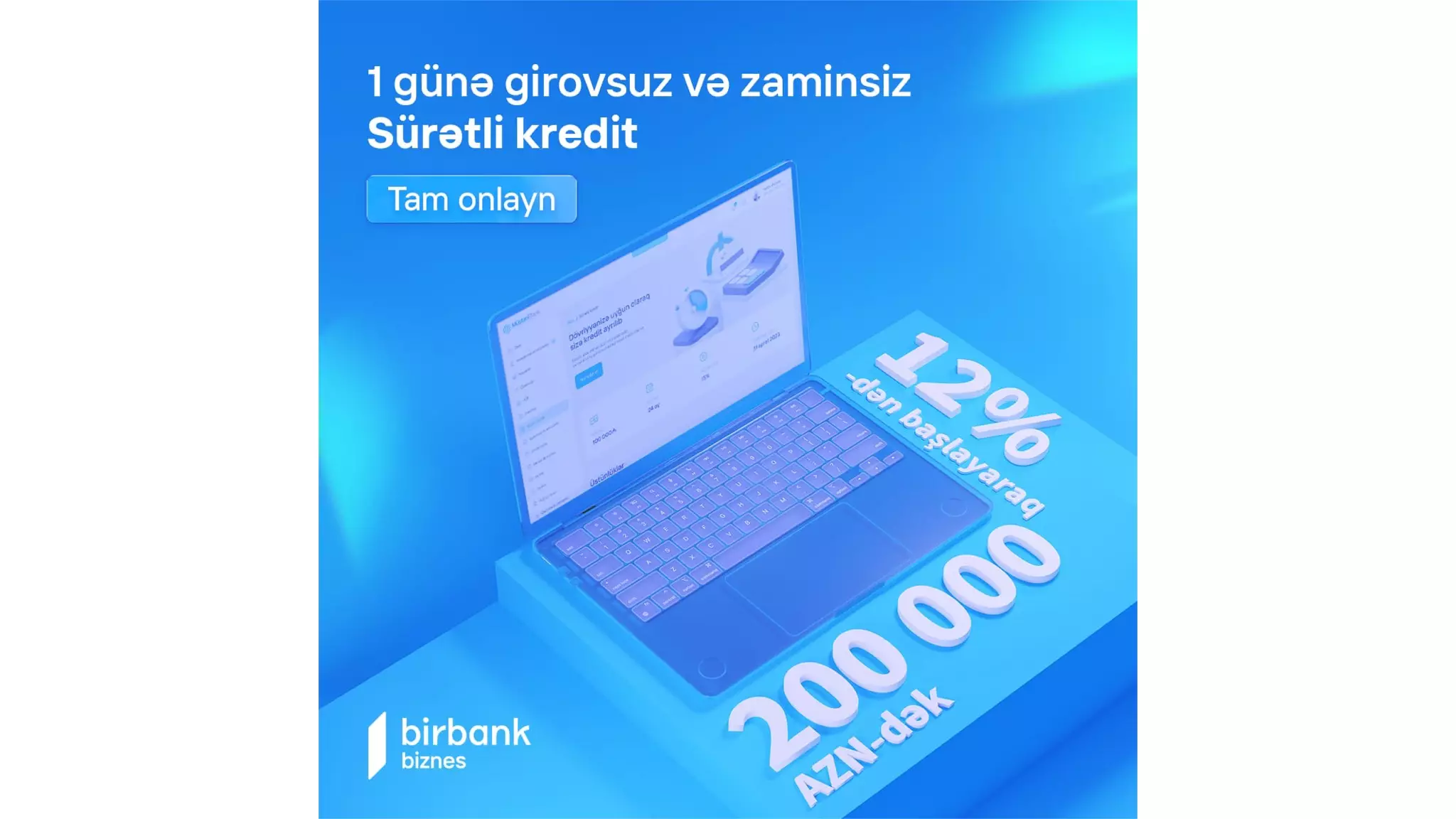 Birbank Biznes-də yeni “Sürətli kredit" məhsulu istifadəyə verilib